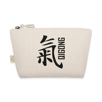 Qigong Chinese character black - Organic Pouch - nature - Front