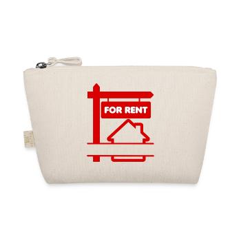 Rotes Logo-Schild zur Miete - Bio-Täschchen - Natur - Vorne