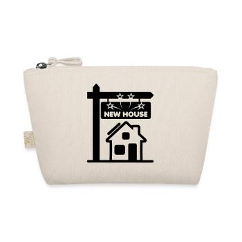 Transparent logo signboard new house " - Organic Pouch - nature - Front
