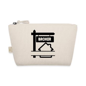 Logo Broker mit Text BROKER - Bio-Täschchen - Natur - Vorne