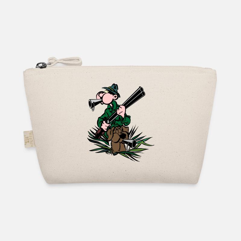 Jäger mit Hund auf der Jagd Bio-Täschchen