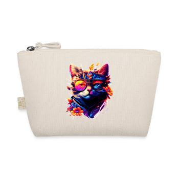 Hawaii cat face in stylish rainbow color - Organic Pouch - nature - Front