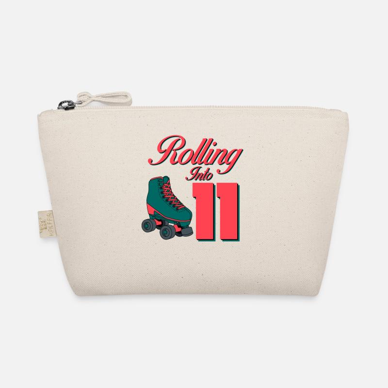 Roller skating birthday 11 years old Organic Pouch
