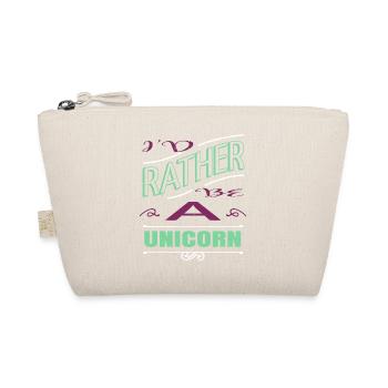 bday birthday present idea dabbing unicorn gift - Bio-Täschchen - Natur - Vorne