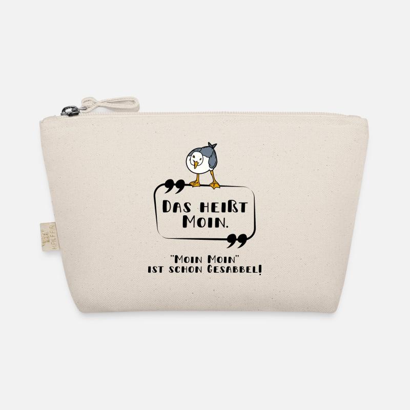Das heißt Moin Gesabbel Möwe Plattdeutsch lustig Bio-Täschchen