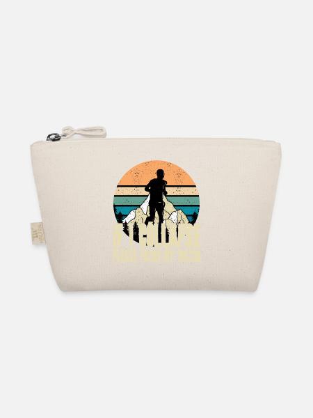Trail Runner Running Jogging Jogger I Gift - Organic Pouch - nature - Front