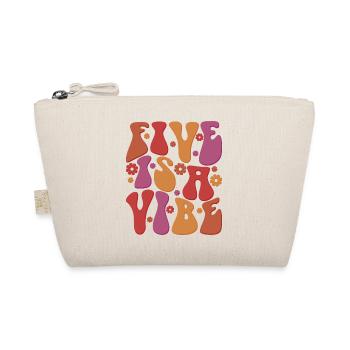 Five Is A Vibe, 5 Jahre alt, Kinder zum 5. Geburtstag - Bio-Täschchen - Natur - Vorne