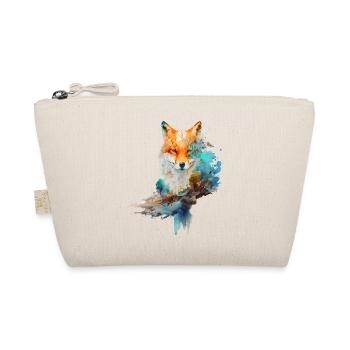 Fuchs Design aus Wasserfarben - Bio-Täschchen - Natur - Vorne