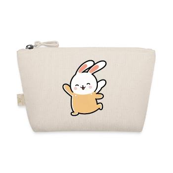 Kawaii Cute Happy Colorful Rabbit Dancing - Organic Pouch - nature - Front