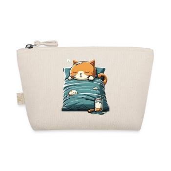 Kawaii Cat Sleep Gift - Organic Pouch - nature - Front
