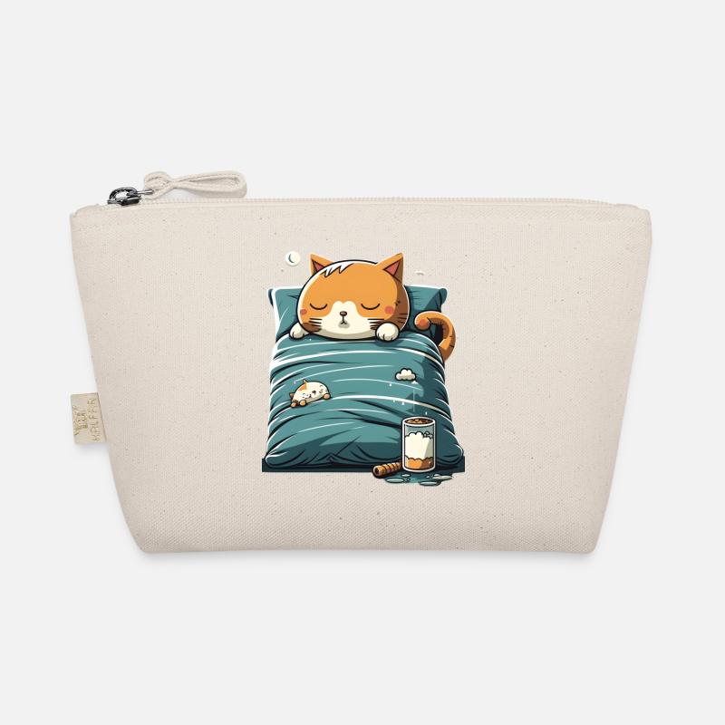 Kawaii Cat Sleep Gift Organic Pouch