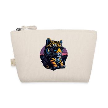 BABY TIGER MIT SONNENBRILLE DESIGN - Bio-Täschchen - Natur - Vorne