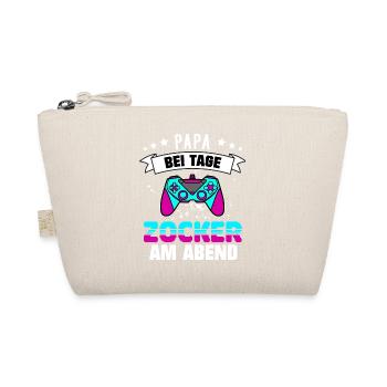 Gamer Papa - Geschenk für Gamer zum Vatertag - Bio-Täschchen - Natur - Vorne