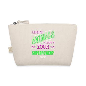 present birthday present animal cruelty abuse dog - Bio-Täschchen - Natur - Vorne