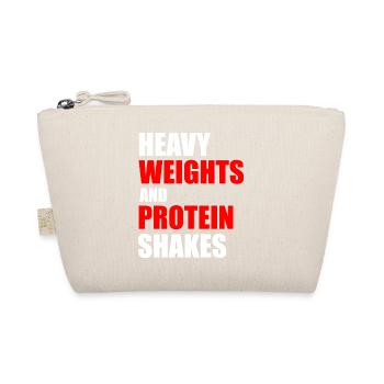 Heavy weights and protein shakes - Organic Pouch - nature - Front