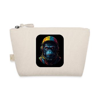 Space Monkey | ape spacesuit | Monkey space travel - Organic Pouch - nature - Front