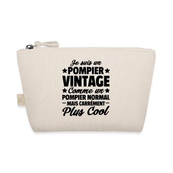 je suis un pompier vintage / cadeau humour pompier - Trousse biologique - nature - Devant