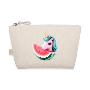Wassermelonen Einhorn - Bio-Täschchen - Natur - Vorne