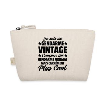 Je suis un gendarme vintage / cadeau gendarme - Trousse biologique - nature - Devant