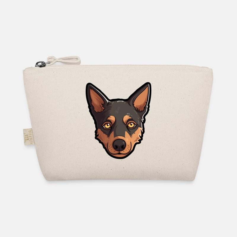 Australian Kelpie Charm Comic Cartoon Dog Magic Organic Pouch