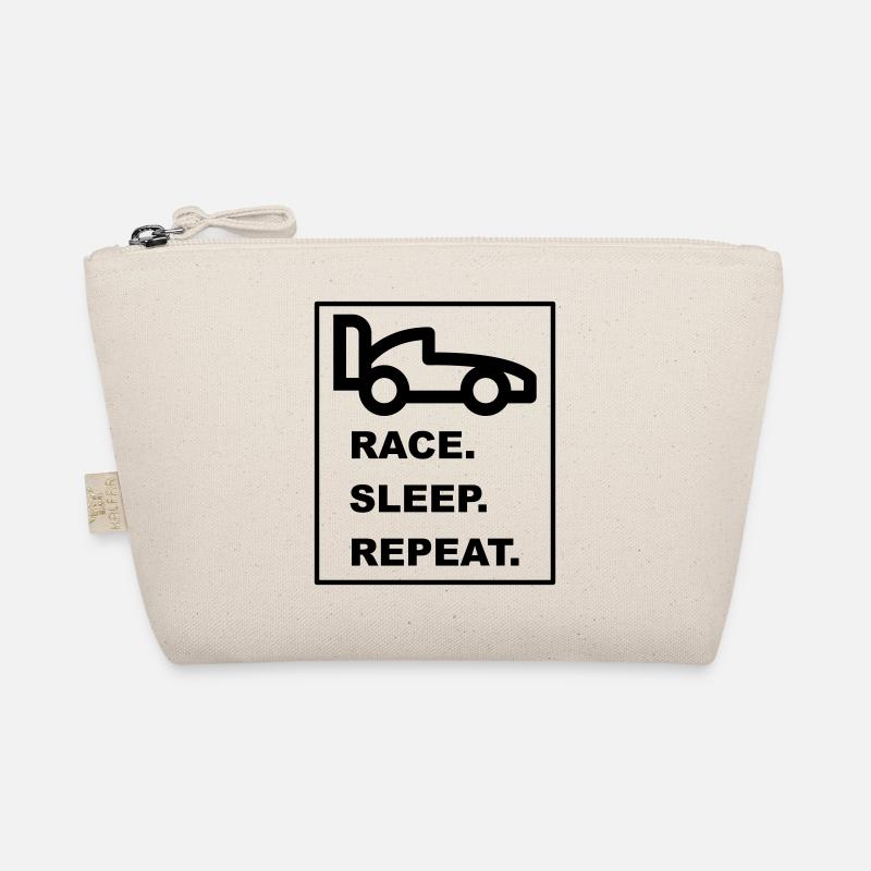 Cool "Race Sleep Repeat" design for him and her Organic Pouch