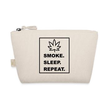 Cooles "Smoke Sleep Repeat" Design for sie und ihn - Bio-Täschchen - Natur - Vorne
