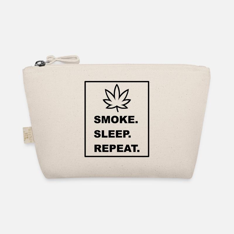 Cool "Smoke Sleep Repeat" design for him and her Organic Pouch