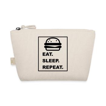 Cooles "Eat Sleep Repeat" Design for sie und ihn - Bio-Täschchen - Natur - Vorne