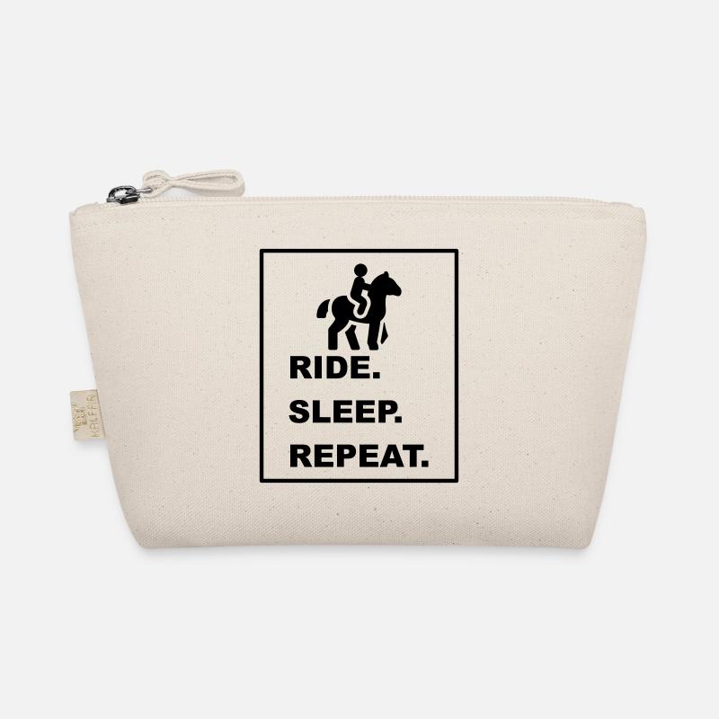 Cool "Ride Sleep Repeat" design for him and her Organic Pouch