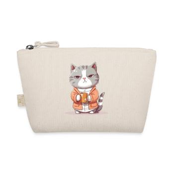 Cat Coffee Coffee Mug Pajamas Cartoon Funny - Organic Pouch - nature - Front