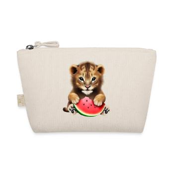 Baby Löwe frisst Wassermelone - Bio-Täschchen - Natur - Vorne