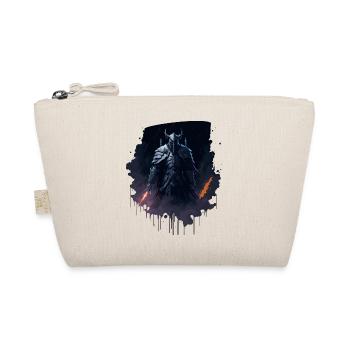 Dark knight with flames of fire as weapons - Organic Pouch - nature - Front