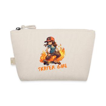 Skater Girl Skateboard Girls and Women Shirts - Organic Pouch - nature - Front