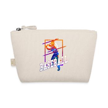 Baseball Baseball Player Vintage Colorful - Organic Pouch - nature - Front