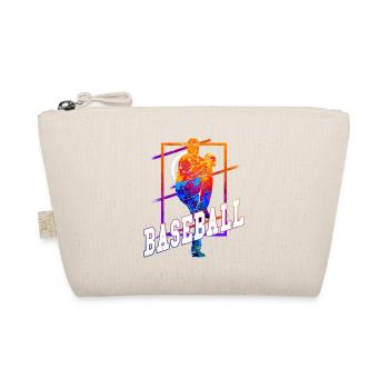 Baseball Baseball Player Vintage Colorful - Organic Pouch - nature - Front