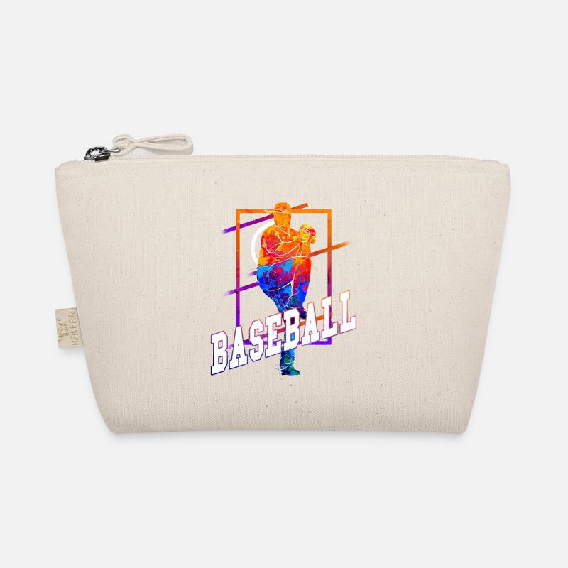 Baseball Baseball Player Vintage Colorful Organic Pouch