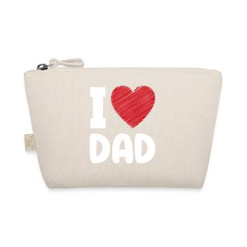 Ich liebe Papa Herz - Bio-Täschchen - Natur - Vorne