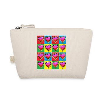 Subway Graffiti Hearts - Organic Pouch - nature - Front
