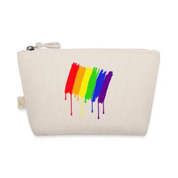 Pride LGBTQ Flag Regenbogen Gay CSD Rainbow Fahne - Bio-Täschchen - Natur - Vorne