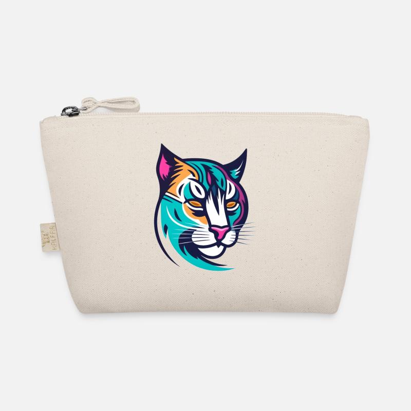 Bunt stilisierter Luchs Bio-Täschchen