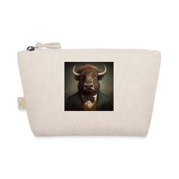 Buffalo in a Suit - Victorian 1800s Style - Organic Pouch - nature - Front