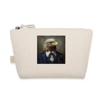 Eagle in a Suit - Victorian 1800s Style - Organic Pouch - nature - Front