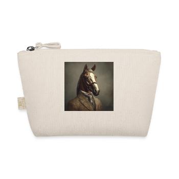 Horse in a Suit - Victorian 1800s Style - Organic Pouch - nature - Front