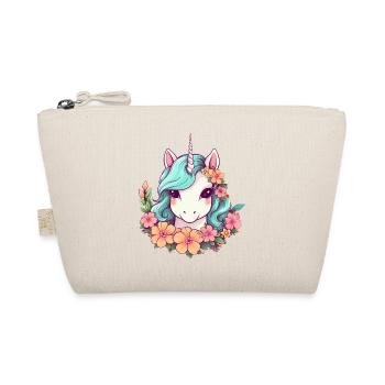 Unicorn with Flowers - Elegant Style Design - Organic Pouch - nature - Front
