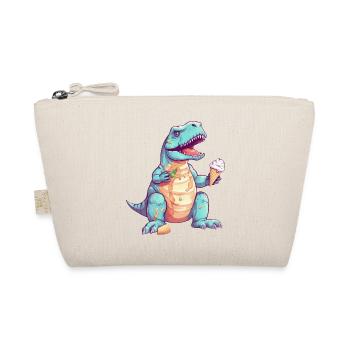 T-Rex aime la crème glacée - Drôle de design de dinosaure - Trousse biologique - nature - Devant