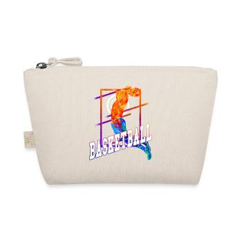 Basketball Basketballspieler Spieler Vintage Bunt - Bio-Täschchen - Natur - Vorne