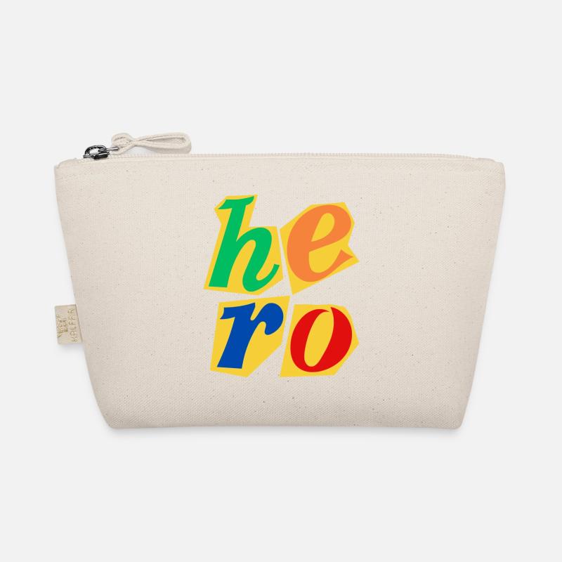 Hero Block Buchstaben-Design Bio-Täschchen