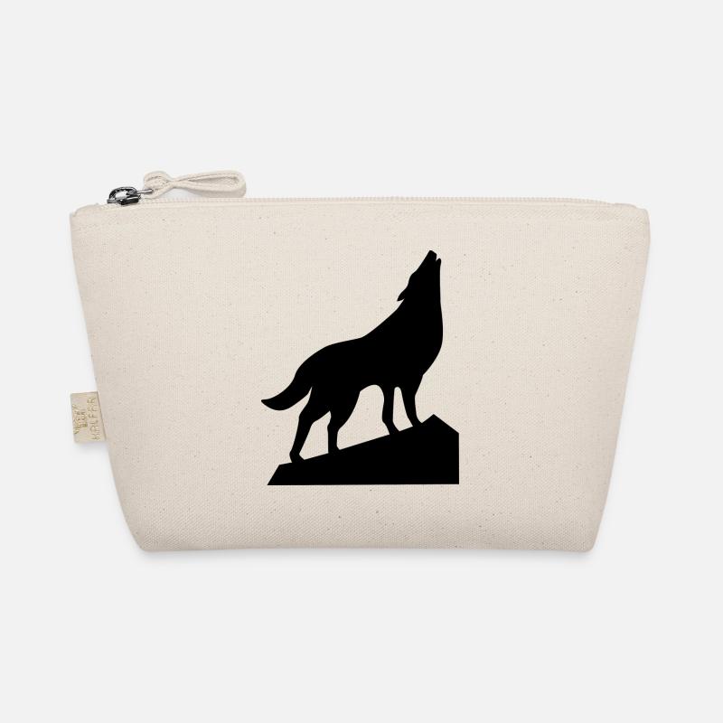 Wolf heult - Bio-Täschchen - Natur