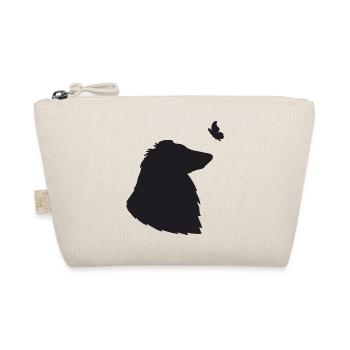 Collie mit Schmetterling - Bio-Täschchen - Natur - Vorne
