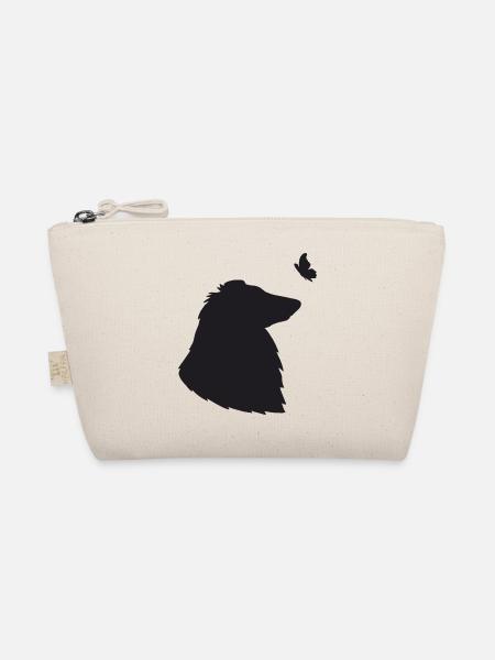 Collie mit Schmetterling - Bio-Täschchen - Natur